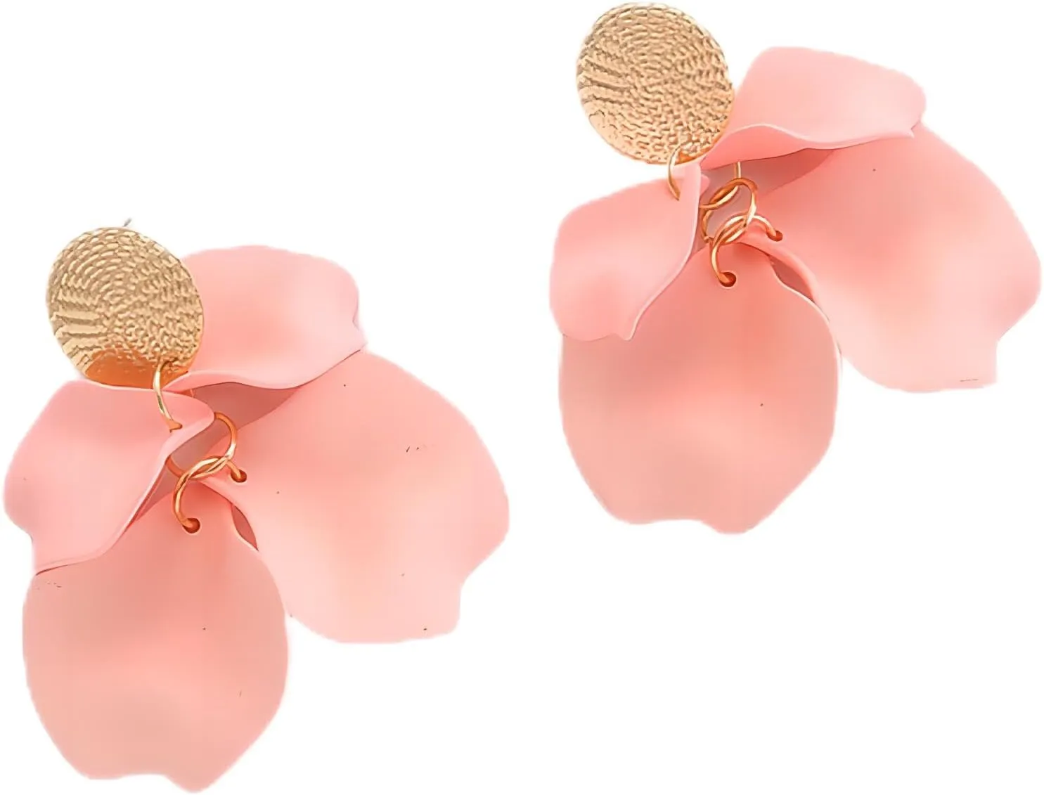 Rose Petal Dangle Earrings for Women Boho Petal Tassel Flower Earrings Statement Resin Floral Tassel Drop Earrings for Women Lady Valentine's Day Gift Jewelry