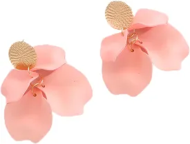 Rose Petal Dangle Earrings for Women Boho Petal Tassel Flower Earrings Statement Resin Floral Tassel Drop Earrings for Women Lady Valentine's Day Gift Jewelry
