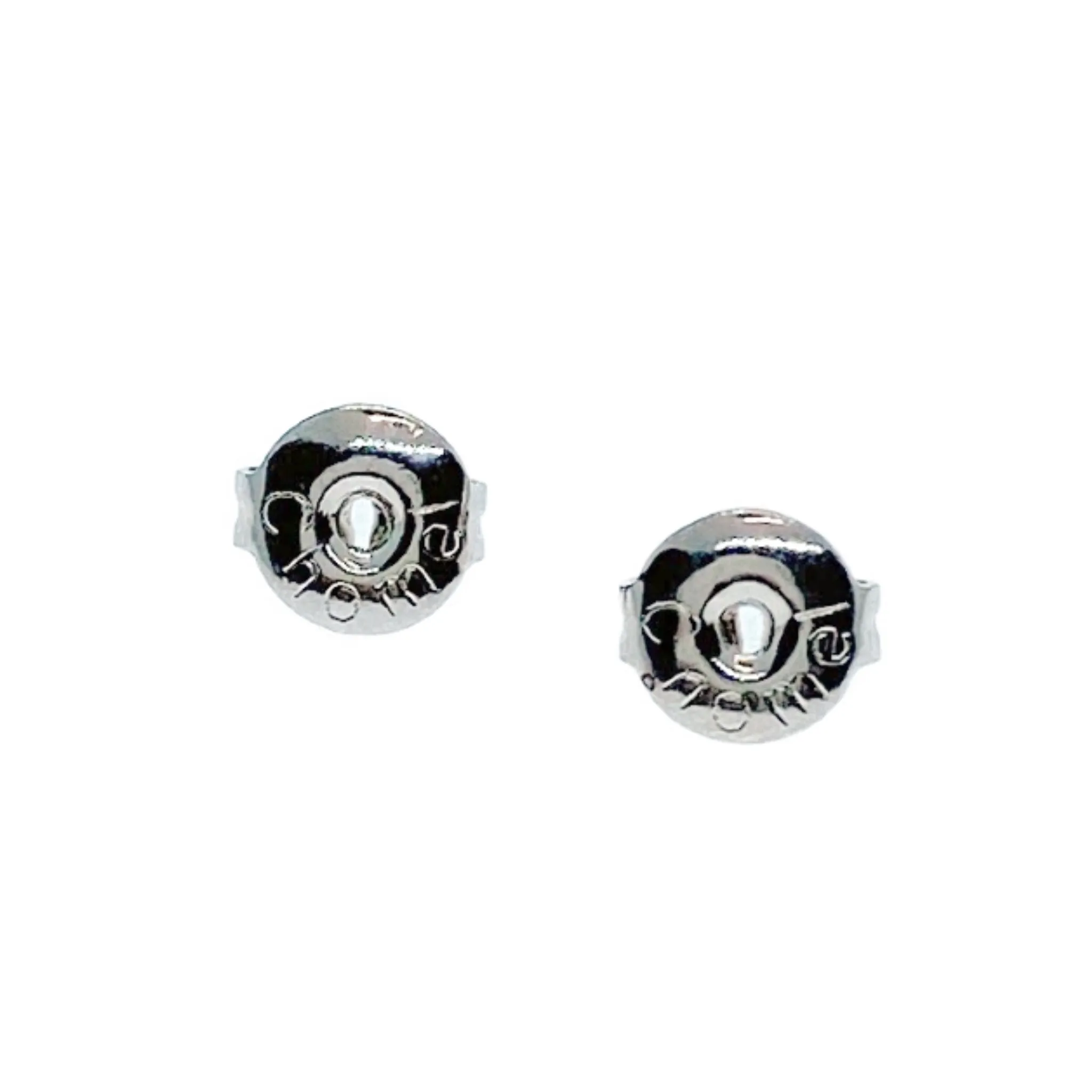 Simulated Pearl 10mm Button Earrings
