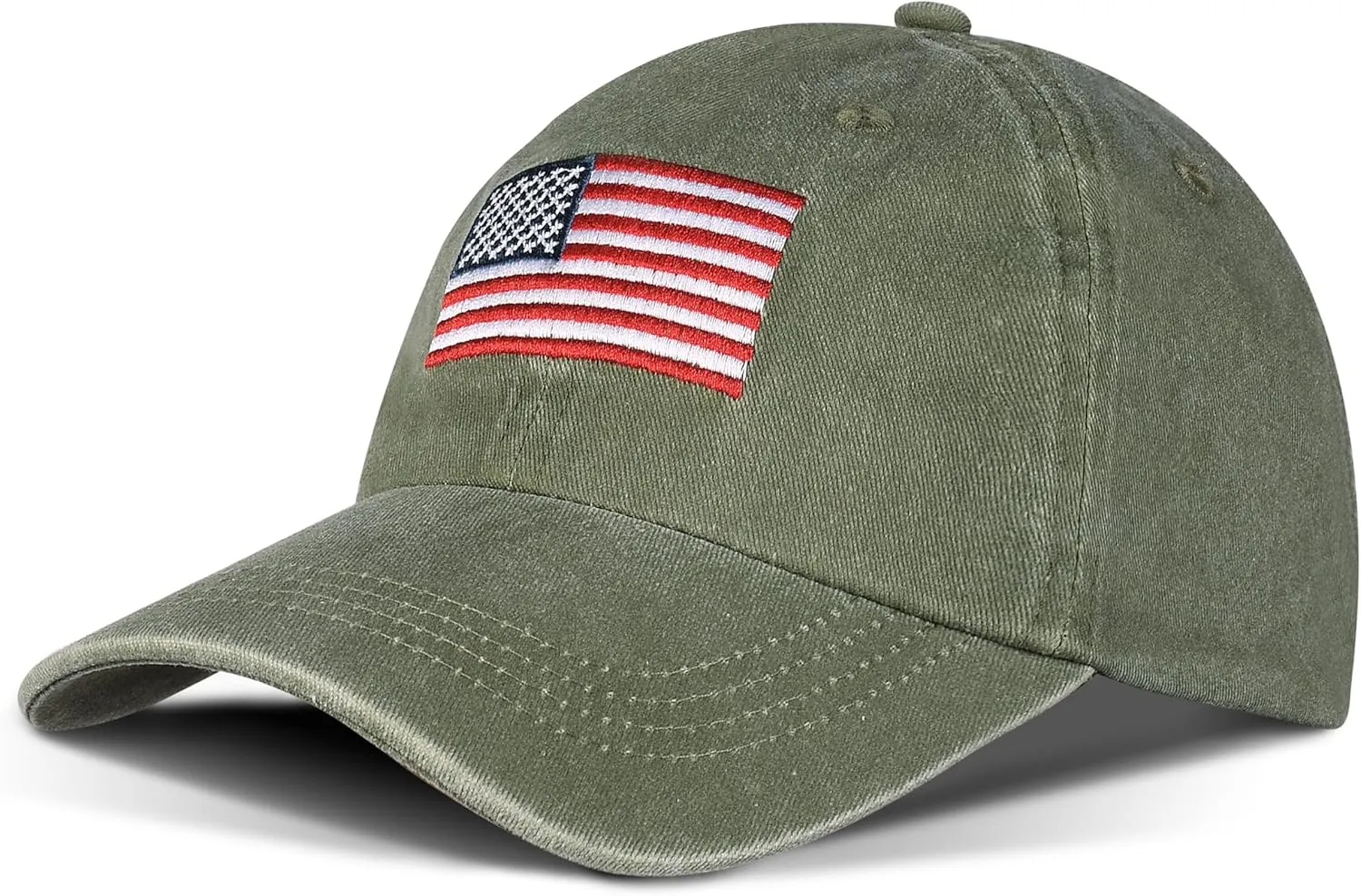 Solaris American Patriotic Citizenship Flag Baseball Cap - Adjustable Golf Cap for Men & Women | UV Protection, Moisture-Wicking, Outdoor Sports Sun Hat