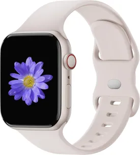 Sport Bands Compatible with Apple Watch 42mm 44mm 45mm 46mm 41mm 38mm 40mm for Women Men, Soft Silicone Strap for iWatch Wristband Series SE 10 9 8 7 6 5 4 3 2 1