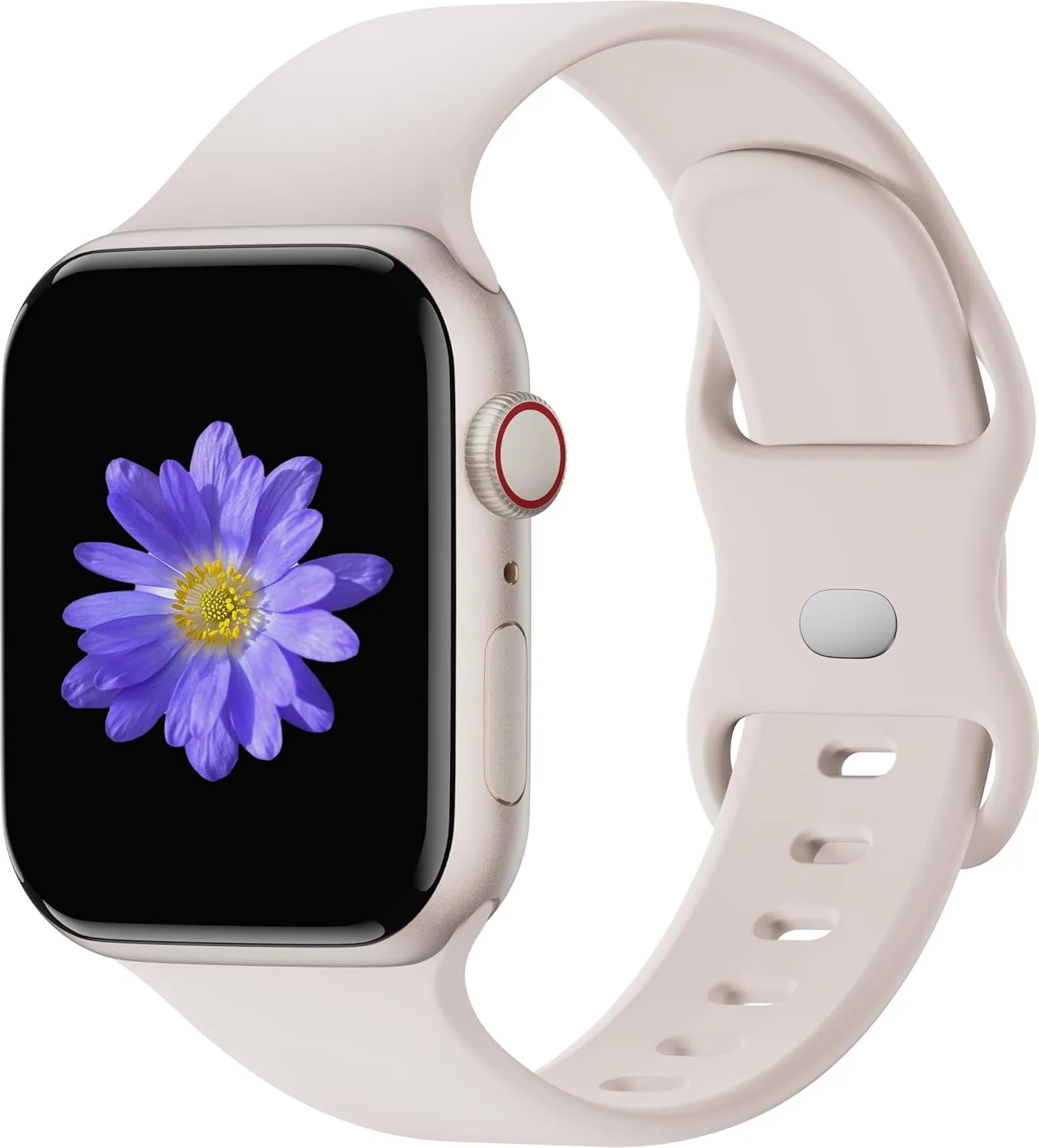 Sport Bands Compatible with Apple Watch 42mm 44mm 45mm 46mm 41mm 38mm 40mm for Women Men, Soft Silicone Strap for iWatch Wristband Series SE 10 9 8 7 6 5 4 3 2 1