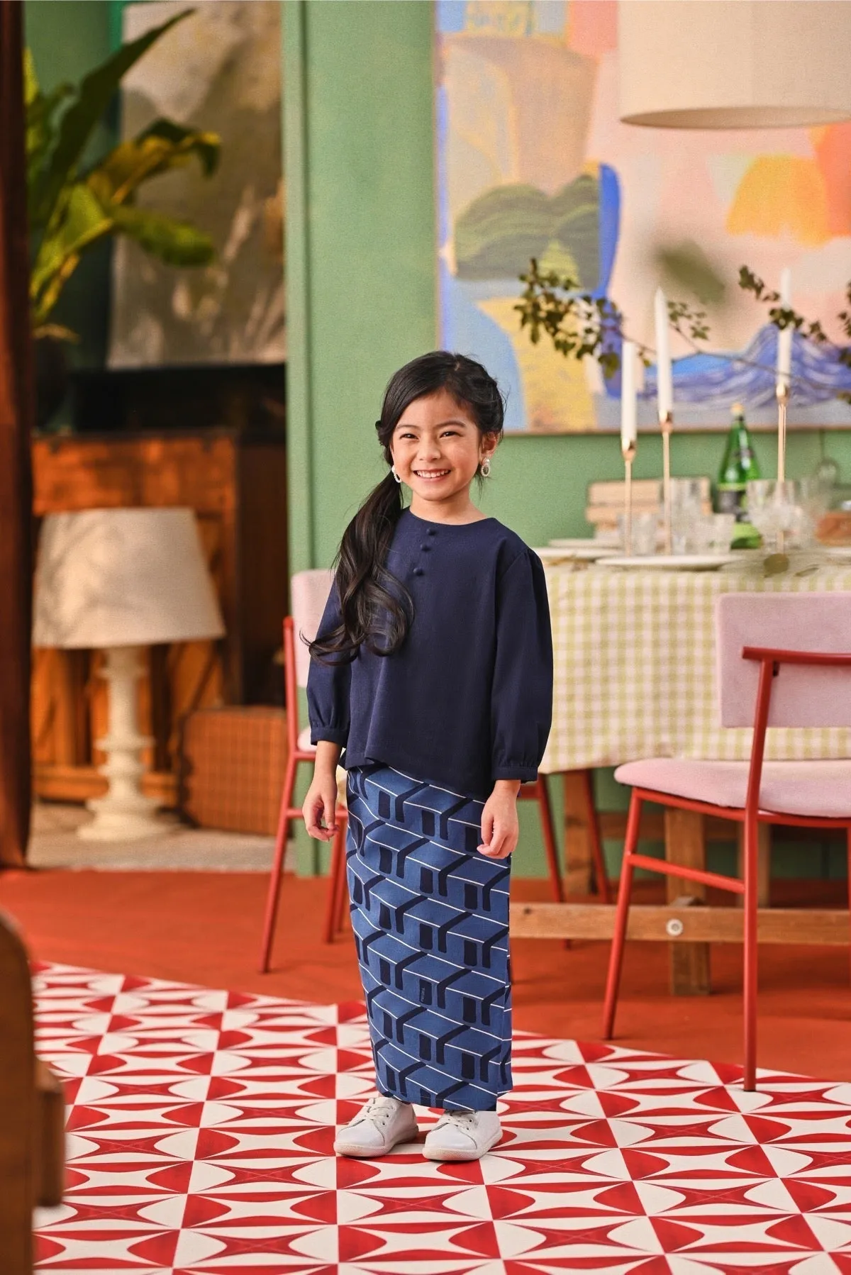 The Capai Princess Blouse - Navy Blue