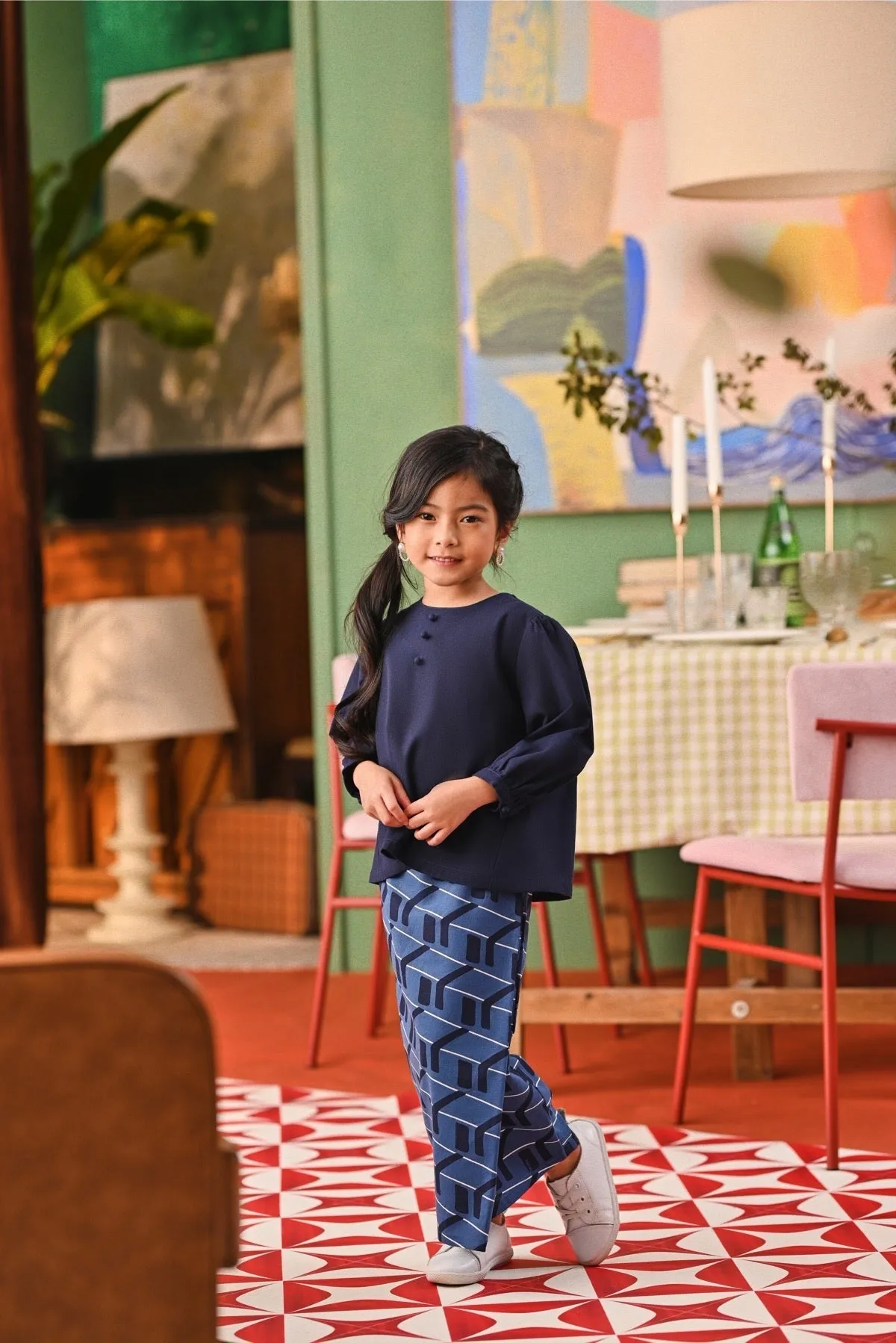 The Capai Princess Blouse - Navy Blue