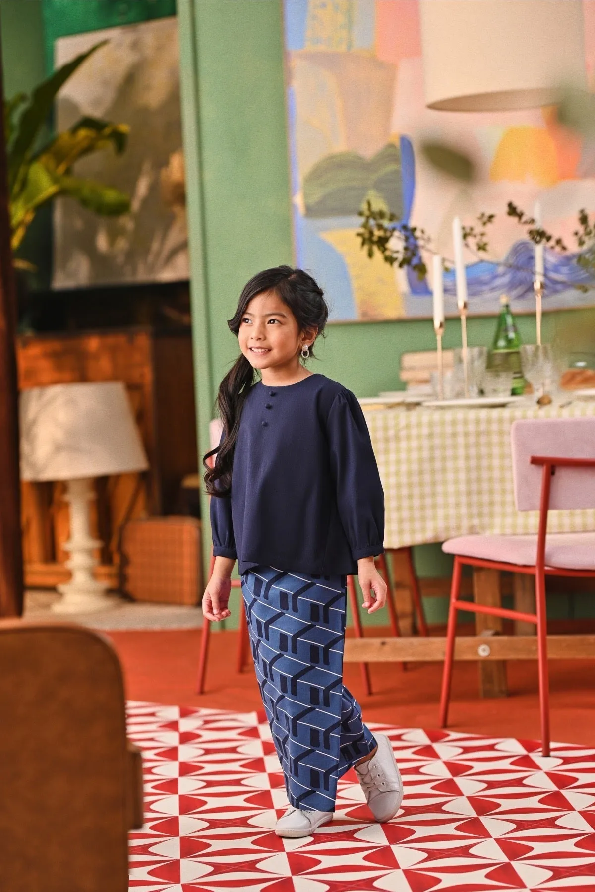 The Capai Princess Blouse - Navy Blue
