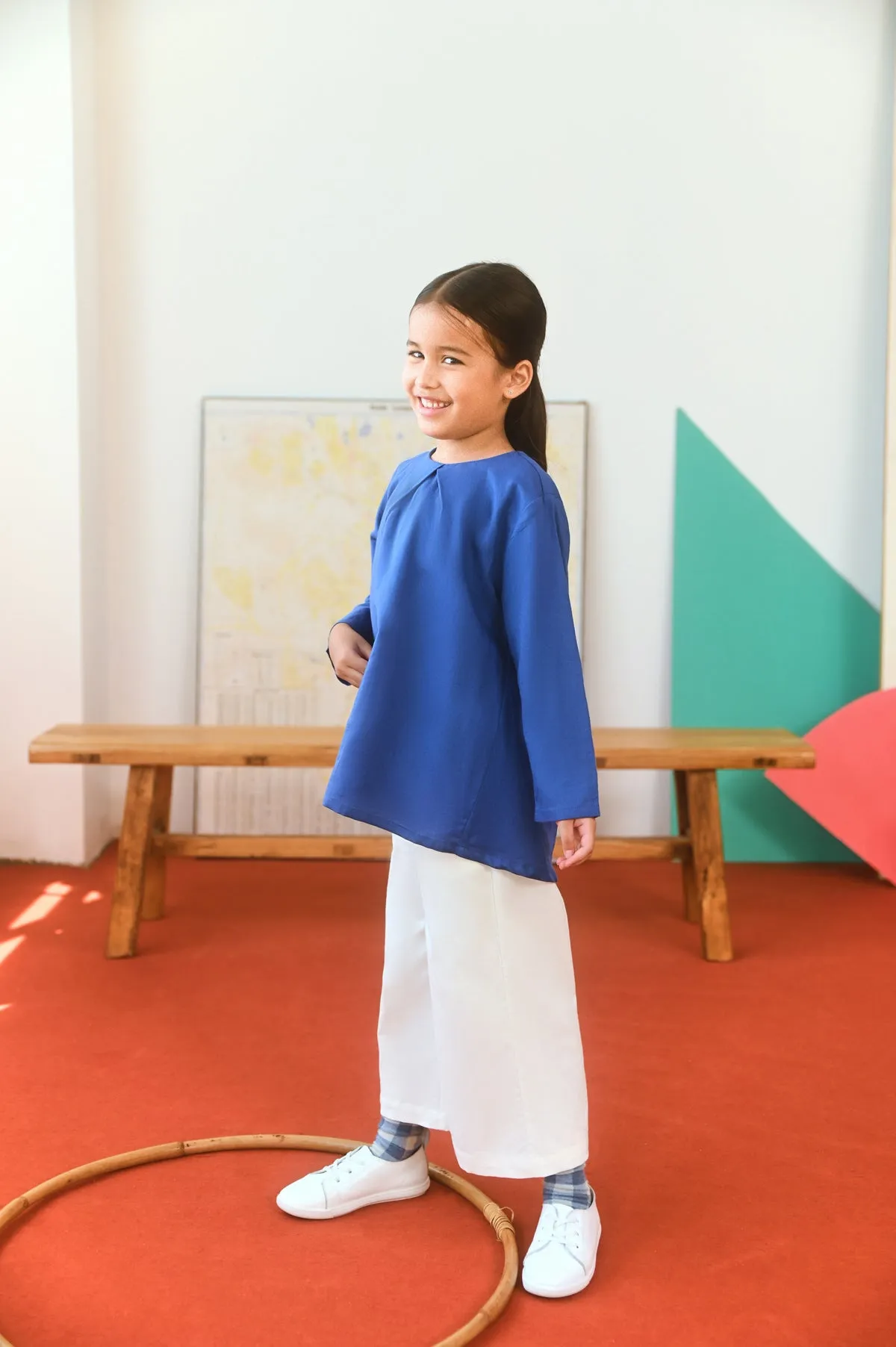 The Champions Pleat Blouse - Royal Blue