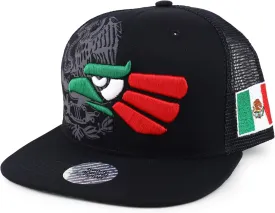 Trendy Apparel Shop Hecho En Mexico Eagle 3D Embroidered Flatbill Snapback Mesh Cap