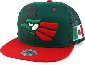 Trendy Apparel Shop Hecho En Mexico Eagle 3D Embroidered Flatbill Snapback Mesh Cap