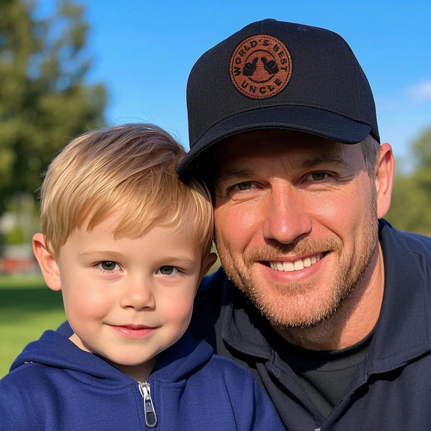 Uncle Gifts, World's Best Uncle Hat, Adjustable Embroidered Family Baseball Cap Black