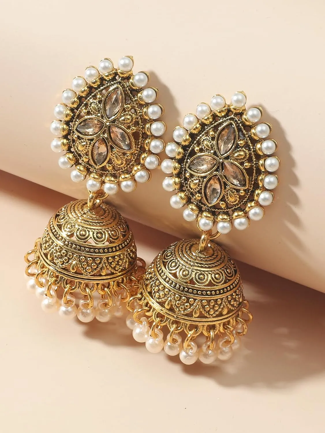 Vintage Bell Tassel Earring Indian Jhumka Earrings Handmade Boho & Hippie Ethnic Jewelry Bollywood Antique Traditional Jhumki Earrings