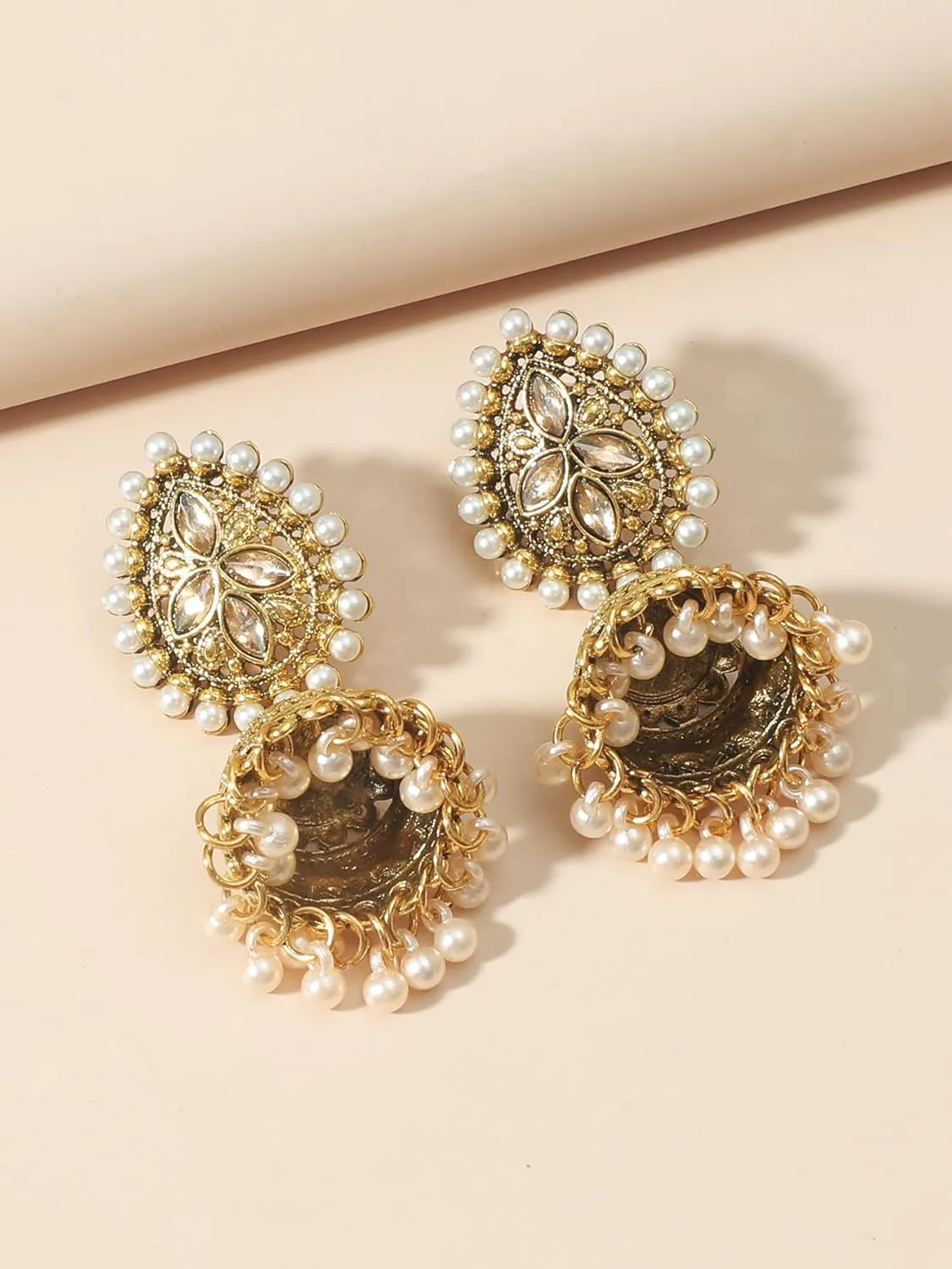 Vintage Bell Tassel Earring Indian Jhumka Earrings Handmade Boho & Hippie Ethnic Jewelry Bollywood Antique Traditional Jhumki Earrings