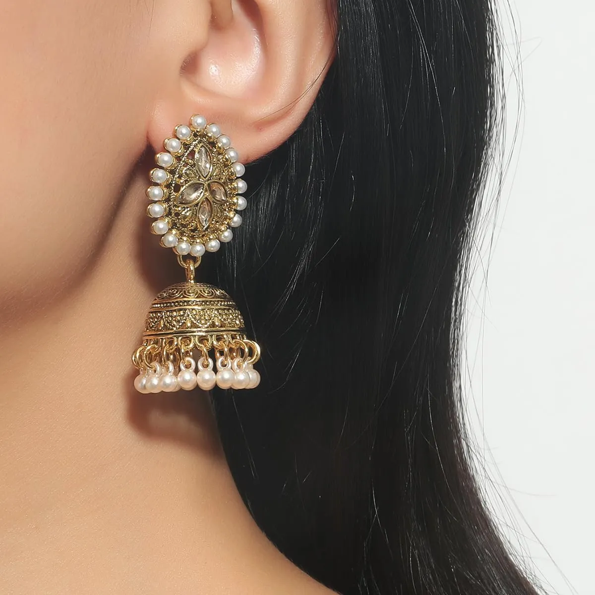 Vintage Bell Tassel Earring Indian Jhumka Earrings Handmade Boho & Hippie Ethnic Jewelry Bollywood Antique Traditional Jhumki Earrings