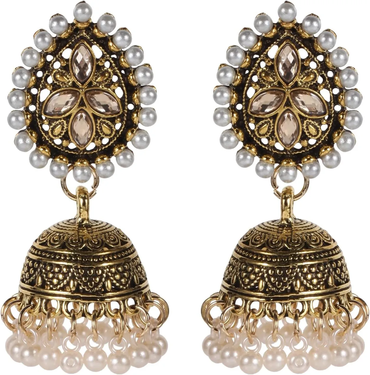 Vintage Bell Tassel Earring Indian Jhumka Earrings Handmade Boho & Hippie Ethnic Jewelry Bollywood Antique Traditional Jhumki Earrings