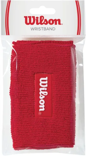 Wilson Double Wristband - OSFA, Red
