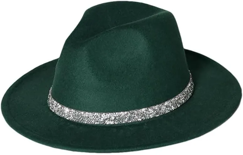 Women Fedora Hats with Diamond Band Fashion Wedding Party Jazz Cap Unisex Church Hat Bucket Hats