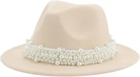 Womens Hats Classic Fedora Hats for Men Pearl Luxury Winter Hat