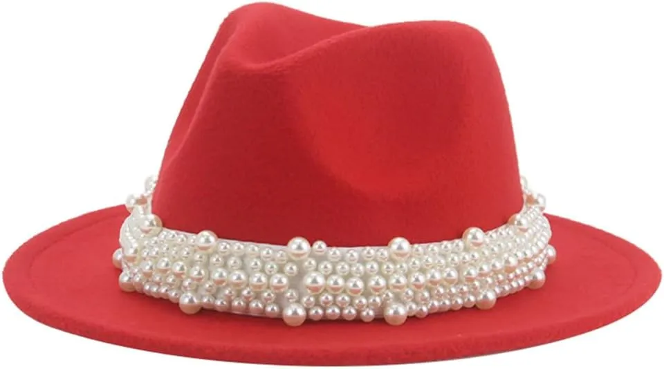 Womens Hats Classic Fedora Hats for Men Pearl Luxury Winter Hat